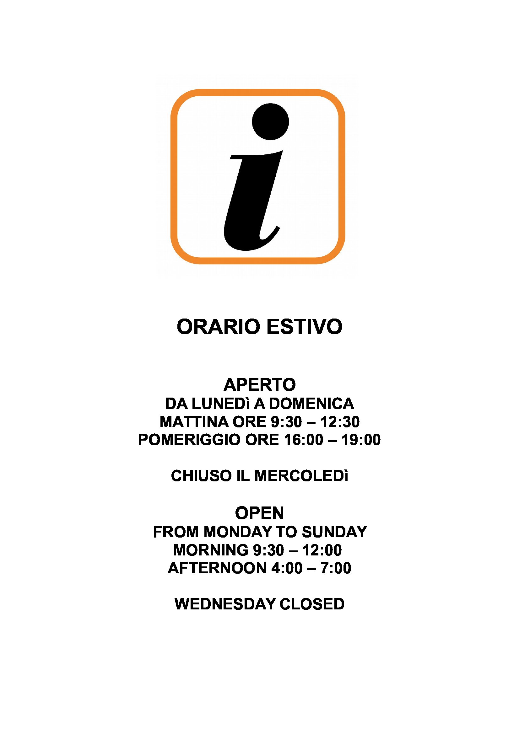 Orario Estivo